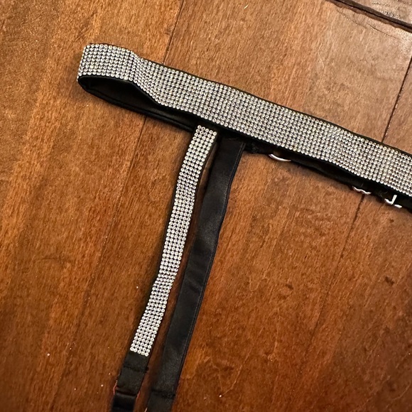 Victoria’s Secret Very Sexy Swarovski Crystal Rhinestone Garter Belt Sz M/L - Picture 7 of 11